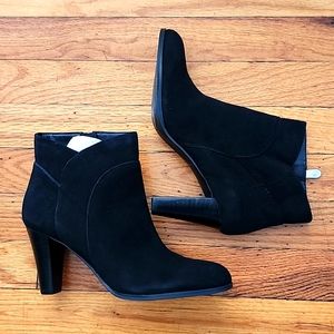 Black suede boots